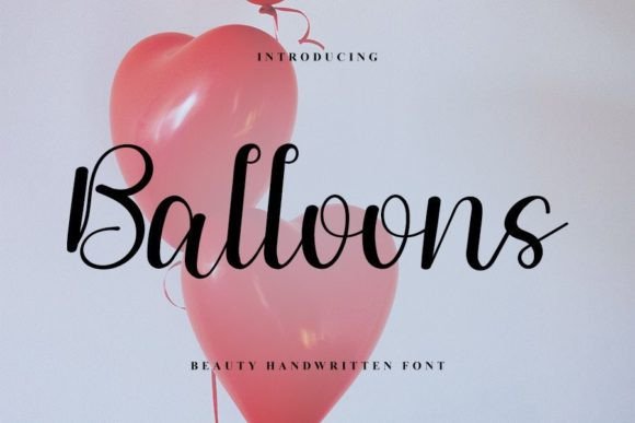 Balloons Handwritten Font for Crafters & Sellers
