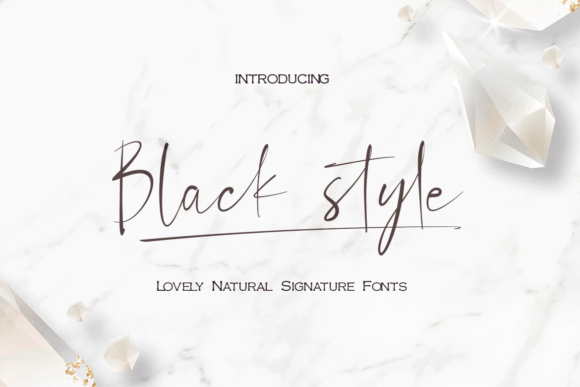 Black Style: A Refined Script Font for Editorial Design