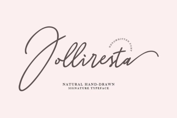 Jolliresta: The Handwritten Typeface for Elegant Editorial Design