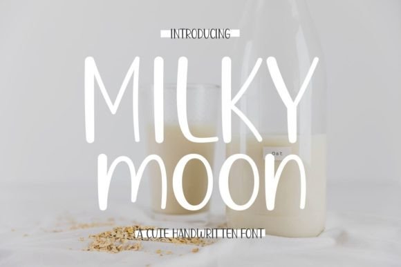 Milky Moon: The Handwritten Typeface for Elegant Editorial Design