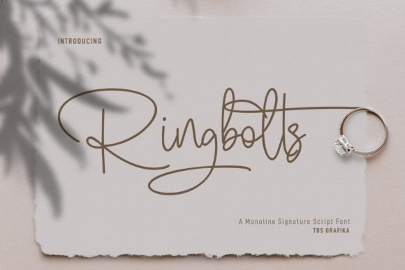 Ringbolts: A Handwritten Script Font for Editorial and Brand Identity