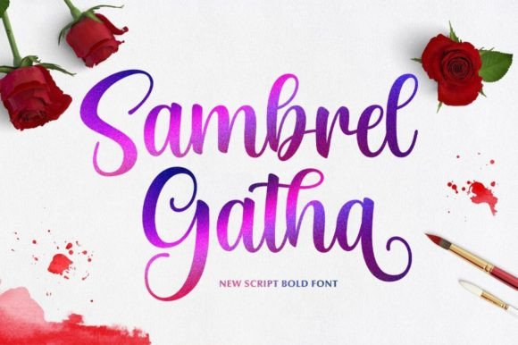 Sambrel Gatha: A Modern Script Typeface for Digital Brands